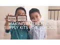 Kids Making Emergency Supply Kits for School
