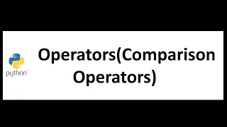 Python Bangla Tutorials 10 Operators Comparison operators