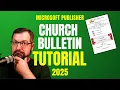 Church Bulletins How to Create Them Using Microsoft Publisher 2025 FREE TEMPLATE