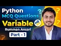 Python MCQ Questions with Answers - Variable