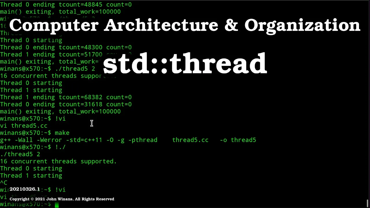 C++ std::thread Introduction