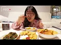 [Eating Vlog] I was so excited about the Yeop-tteok hangover that I added a bunch of ingredients ...