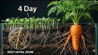 How Carrots Grow | Incredible Cross-Section Timelapse
