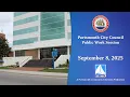 Monday City Council Public Work Session September 8 2025 Portsmouth Virginia