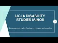 Learn about the UCLA Disability Studies minor