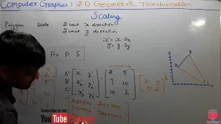41 - Scaling In 2 Dimensional Transformation In Computer Graphics In Hindi Scaling Transformation