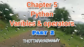 Chapter 5 Python Variables and Operators Part 2