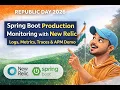 Spring Boot Production Monitoring with New Relic Logs Metrics Traces APM Demo