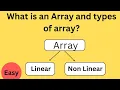 What is an Array Types of an array simanstudies