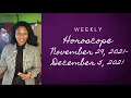 WEEKLY ALL ZODIAC SIGNS ASTROLOGICAL HOROSCOPE NOVEMBER 29 2021