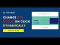 Change Div color on Click JavaScript Tutorial