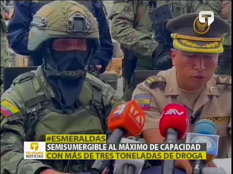 Semisumergible al máximo de capacidad con más de tres toneladas de droga