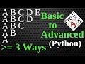 Python Pattern Program - Print Characters in Triangle Shape in Python Python Character Pattern 8
