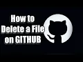 how to delete a file in github
