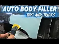 How to properly use auto body filler (bondo) for dent repair. mix, apply, and block to perfection!
