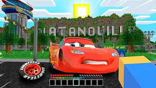 RAYO MCQUEEN PIERDE LAS RUEDAS EN MINECRAFT 😱
