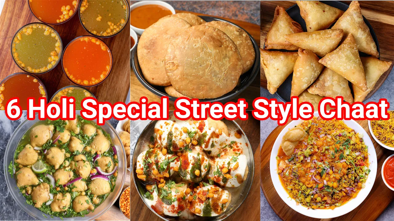 6 Easy & Simple Holi Special Street Style Chaat Recipe   Must Try Holi Street Style Snack Recipes