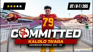 WATCH Kalolo Ta aga commits to USC Trojans LIVE on 247Sports