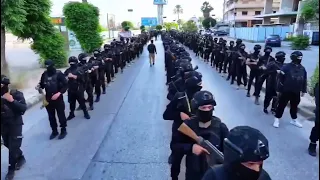 عرض عسكري مهيب لقوات الأمن العام في مدينة اللاذقية دندنها