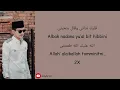 Lagu Lirik Habibi ya Nurul 'ain cover versi habib Zaidan by @easy_lyrics31
