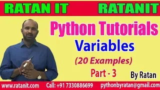 Python Tutorials Types of Variables Part-3 By Ratan sir