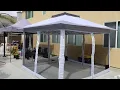 Gazebo 12x12 Pop-Up Canopy with Mosquito Net Pop-Up Gazebo Patio Gazebo for Deck Backyard Gazebo
