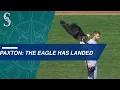 Bald eagle lands on Paxton during anthem