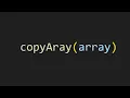 Creating a copy array function in js
