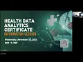 Graduate Certificate in Health Data Analytics Info Session UT Dallas Bioengineering
