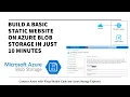Host a basic static website on Azure Blob Storage in just 10 minutes