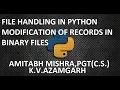 MODIFICATION IN BINARY FILE