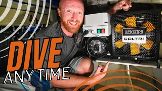 Installing a SCUBA DIVE COMPRESSOR (Coltri electric) | BEST BOAT UPGRADE? [Ep132 RED SEAS]