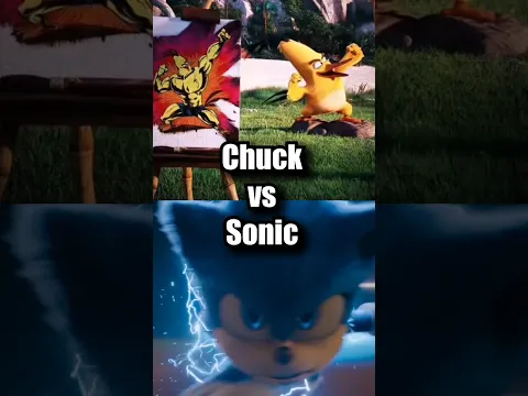 Who's faster, Chuck or Sonic? 😱 #sonic #angrybirds #youtube