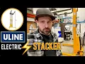 Uline Semi-Electric Straddle Stacker Review - H-5440