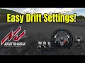 EASY Steering Wheel Settings for DRIFTING in Assetto Corsa - Logitech Guide 4K