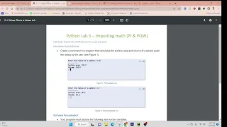 Lab 5 Importing Math PI POW