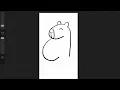 Cute Capybara Drawing Coloring Easy Art for Kids