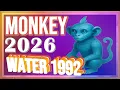 Monkey Horoscope 2026 Water Monkey 1992 February 4 1992 to January 22 1993