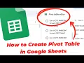 How to Create Pivot Table in Google Sheets Step by Step