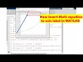MATLAB Insert Math Equations into Titles Xlabels and Ylabels