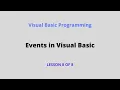 Events in Visual Basic
