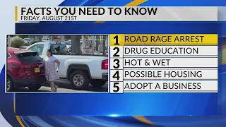 KRQE Newsfeed Road rage arrest Drug education Hot weather Possible housing Adopt a business