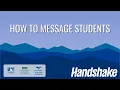 How to message students on Handshake