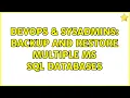 DevOps SysAdmins Backup and Restore Multiple MS SQL Databases