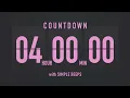 4 Hour Countdown Timer Flip Clock with Simple Beeps