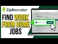 How to Find Work from Home Jobs on ZipRecruiter 2026 Easy Guide