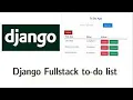 Django Fullstack To-do List Website Tutorial