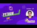 InfyTQ Series from Eazy Btech Python List part 1 Lecture-14