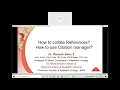 Lecture on citation tools and reference manager by Dr Ramesh Babu