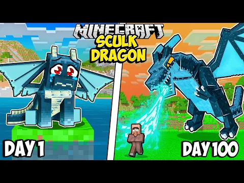 Download MP3 I Survived 100 Days as a SCULK DRAGON in Minecraft